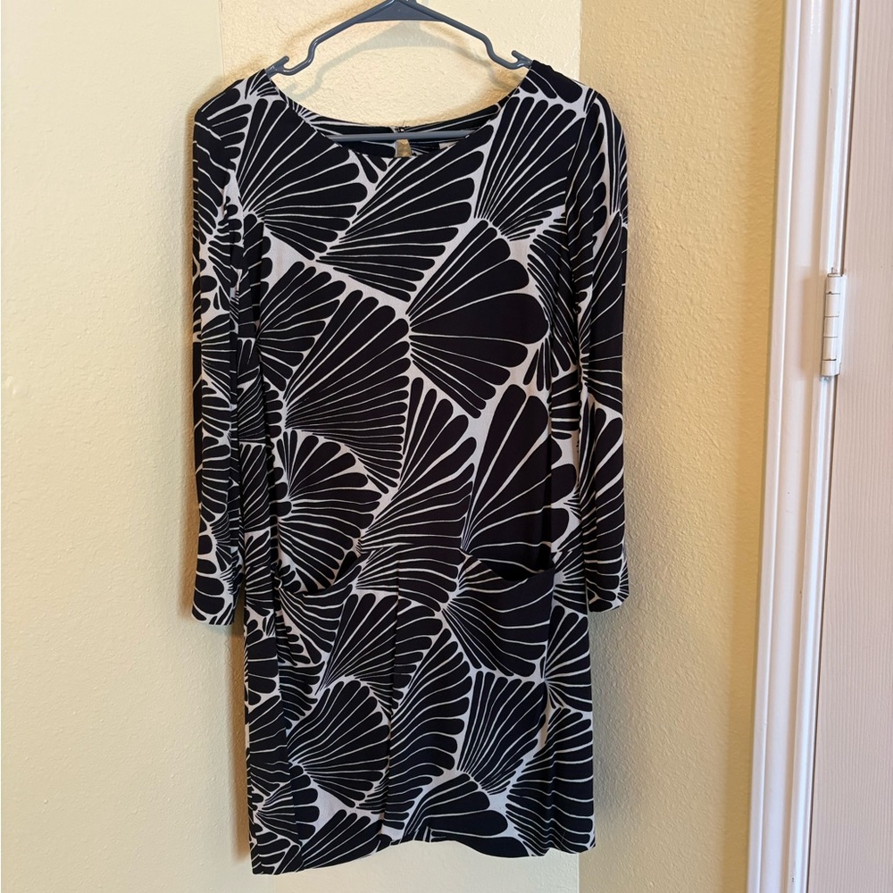 J. Crew Black and White Floral Dress